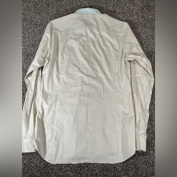 Miu Miu Mens Size Medium 42/16.5 Button Up Shirt Round Collar Cotton Cupro Blend - Picture 8 of 14